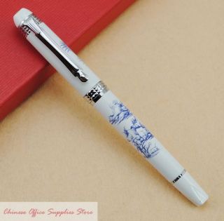 Wing Sung 01 Blue White Porcelain Painting Fountain Pen