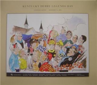 2005 PEB Bellocq Kentucky Derby Legends Poster New Mint