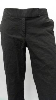 Daisy Fuentes Misses 8 Stretch Casual Capri Pants Black Solid Slacks