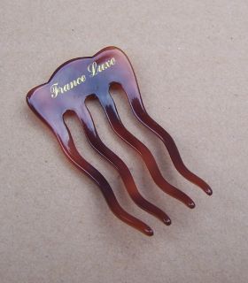 LOT OF TWO SIGNED FRANCE LUXE FAUX TORTOISESHELL SCATTER HAIR COMBS