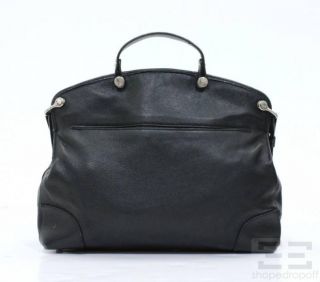 Furla Black PEBBLED Leather Convertible Handbag