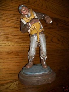 MICHAEL GARMAN AVIATOR PILOT AND THERE I WAS SCULPTURE DAMAGED SOLD AS
