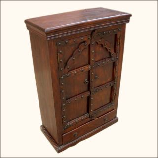  Rustic Armoire Kitchen Cabinet Table Buffet Chest Furniture New