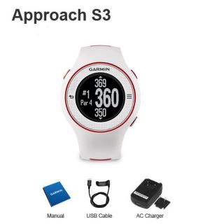 Used Garmin S3 GPS White GPS Watch All Accessories Used 10 Times and