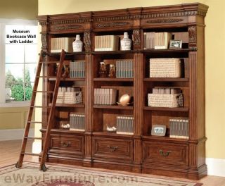   House Grand Manor Granada Museum Bookcase Wall Wood Home Furniture