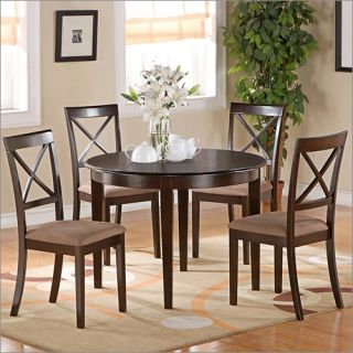 East West Furniture Boston 42 inch Round Table with 4 Tapered Legs