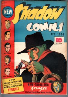 SHADOW COMICS #2 1940 DOC SAVAGE THE AVENGER GOLDEN AGE VG VG