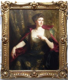 Francis `Frank` Dicksee 1853 1928 Lady Wood Portrait