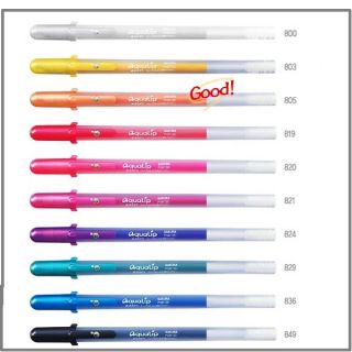 sakura aqualip gel ink pen 10 color set