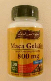 Maca Gelatin 800 MG 100 Natural Energy Sexual Enhancer