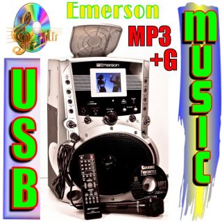 Emerson GF626 Portable Karaoke Player 4 Display MP3 G USB Mic Bonus