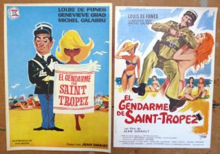 Le Gendarme de St Tropez Louis de Funes 2 Press Books Spanish 1970s
