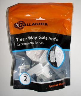 Gallagher 2 pk THREE WAY GATE ANCHOR for Permanent Fences Electric