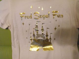 RARE Disneyland 50th Fred Segal LE T Shirt Disney Vintage Sz M Gold