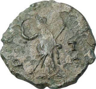 Gallienus AE Antoninianus / Pax. Authentic Ancient Roman Coin