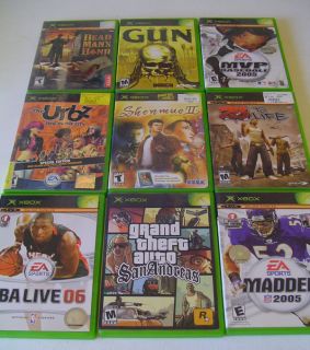 Xbox Games Lot of 9 Including Grand Theft Auto San Andreas 2005