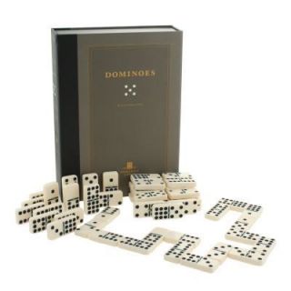   Games Dominoes Set Book Case Fun Family Board Game Metal Spinners 14