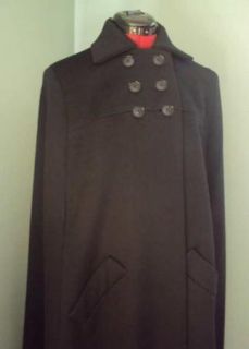 Womens Jacobsens George David Long Black Wool Cape Jacket Coat s M L