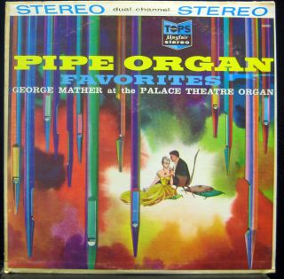 George Mather Pipe Organ Favorites LP VG Mayfair 9605 s Gold Vinyl
