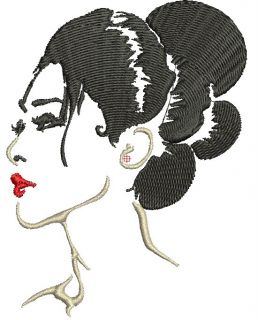 Geisha Profile Blocks 20 Machine Embroidery Designs 2 Sizes