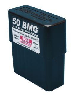 MTM Case Gard 50 Cal Slip Top 10 RD Plastic Ammo Box BMG10 40 Black