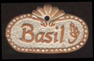  Basil Herb Garden Sign and Plant Marker Tile