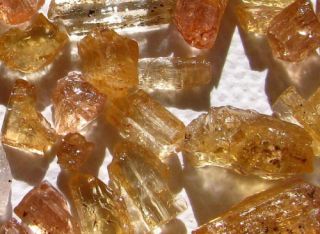 Genuine Imperial Topaz Crystal Rough Gemstones 30ct