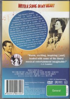 With A Song in My Heart Jane FROMAN Story Susan Hayward New SEALED DVD