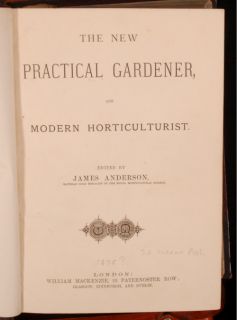 C1875 Practical Gardener Horticulture James Anderson