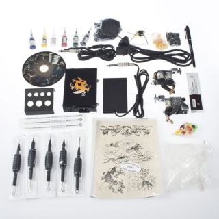  Starter Kit 2 Gun combo needles Metal ink caps Supply Set Equipment