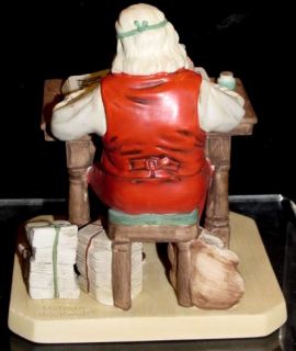 1980 Norman Rockwell Checking His List Santa Figure