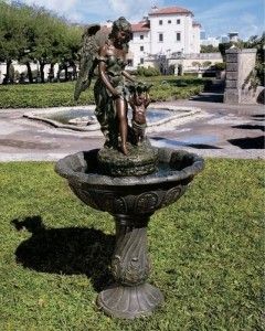  Outdoor Heavenly Moments Angel Sculpture Garden Water Fountain
