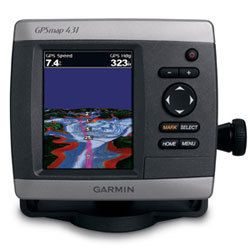 Garmin Chartplotter 431s w Dual Beam Transducer Color