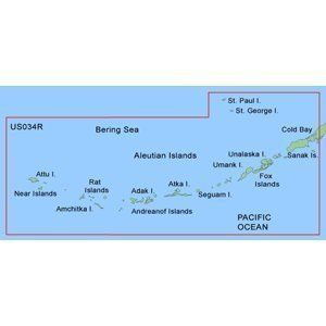 Garmin Bluechart MUS034R Aleutian Islands Data Card Marine Chart Boat