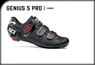 Sidi Genius 5 Pro Carbon Black Cycling Shoes Mens US 10 5D