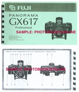 Fuji GX617 Panorama Instruction Manual Multi Language
