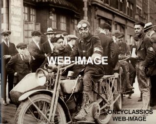 1919 Harley Davidson Sidecar Motorcycle Racing Photo