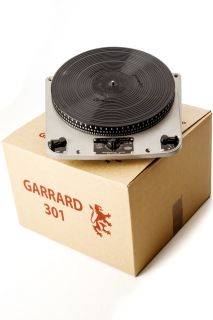 Garrard 301 Transcription Turntable in Hammertone silver grey