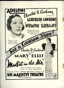 Gertrude Lawrence Nymph Errant Leslie Howard Theatre World UK Mag