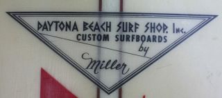 Daytona George Miller Surfboard circa 1966 vintage surf surfing Great