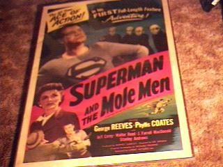 George Reeves Superman Mole Men Movie Poster 51 Linen