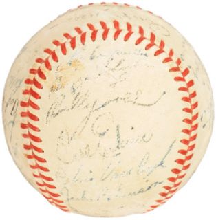 Jackie Robinson 1952 Dodgers Team Auto Baseball PSA DNA LOA Autograph