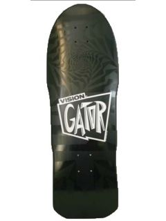 vision skateboards deck gator ii black black limed edition 30