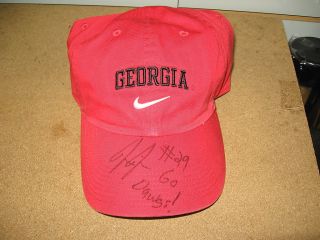 Jarvis Jones Autographed University of Georgia Baseball Cap Red
