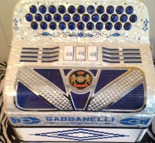 Gabbanelli Accordion Blue Pearl White FBE
