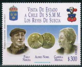 Chile 1996 1859 Poet Pablo Neruda Gabriela Mistral MNH