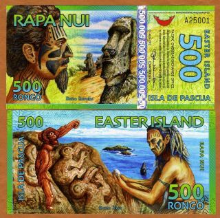 Easter Island 500 Rongo 2012 Polymer New UNC Redesigned