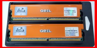 Geil Ultra 1GB 2 x 512MB DDR2 533 PC2 4300 Desktop Computer Memory Kit