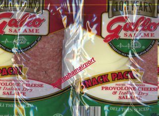 Gallo Snack Packs Cheese Salami Deli Thin Sliced WOW
