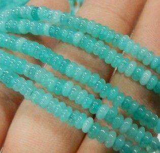 Fine 2x4mm Light Blue Brazilian Aquamarine Gems Loose Beads 15
